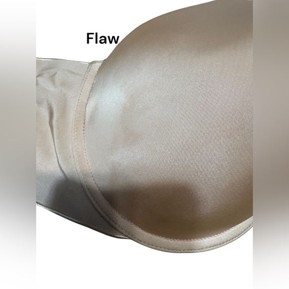 38DD Victoria's Secret Womens Beige Lined Underwire Strapless Bra Back Closure - Picture 15 of 15